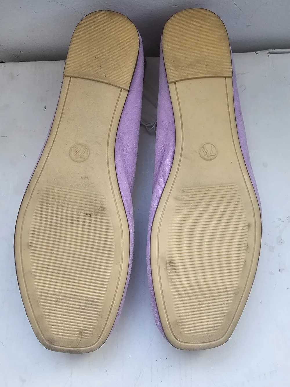 a new day Lavender Ballet Flats with Bow Accent